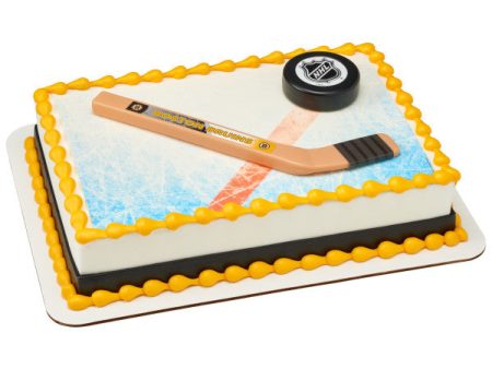 NHL® Slap Shot Edible Cake Topper Image DecoSet® Background Hot on Sale