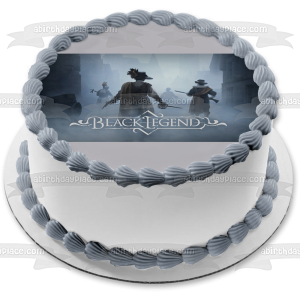 Black Legend Horror Video Game Edible Cake Topper Image ABPID53994 Online