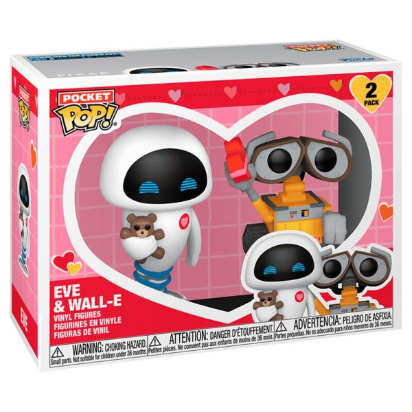 Blister 2 Figuras Pocket Pop Disney Pixar Wall-e & Eve Valentine Online Sale