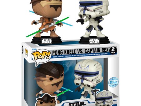 Blister 2 Figuras Pop Star Wars The Clone Wars Duels Pong Krell & Captain Rex Exclusive Supply