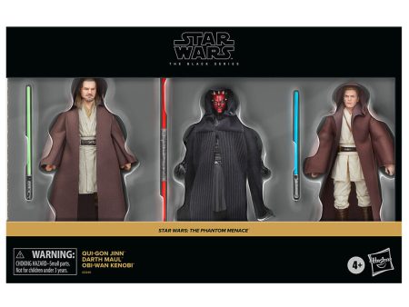 Blister 3 Figuras Qui-go Jinn Darth Maul Obi-wan Kenobi La Amenaza Fantasma Star Wars 15Cm Cheap