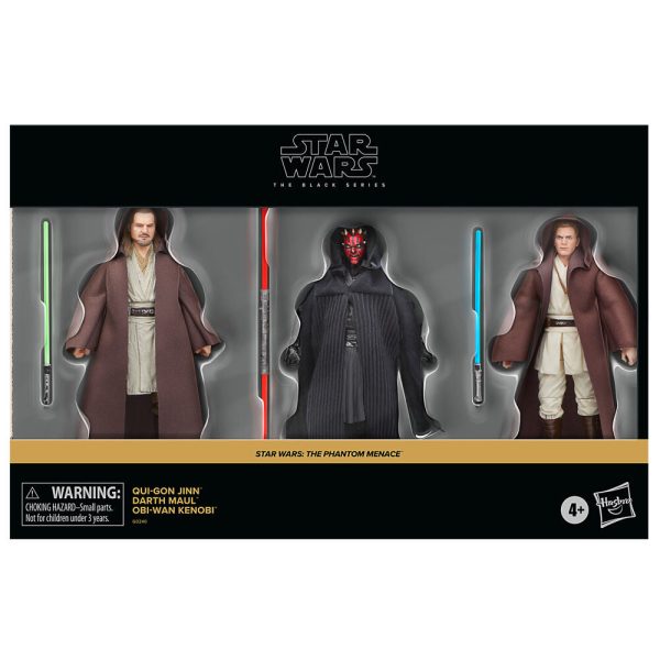 Blister 3 Figuras Qui-go Jinn Darth Maul Obi-wan Kenobi La Amenaza Fantasma Star Wars 15Cm Cheap