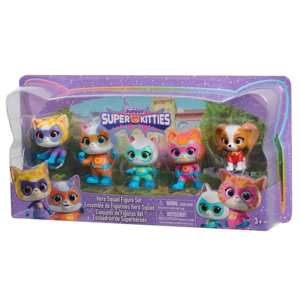 Blister 5 Figuras Hero Squad Superkitties 7,5Cm For Cheap