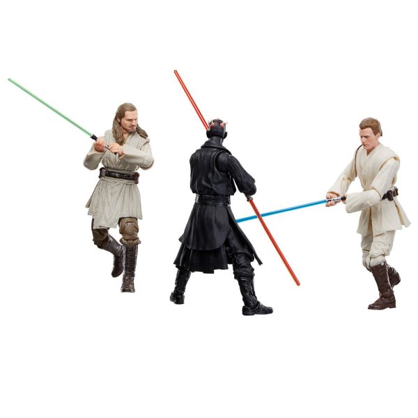 Blister 3 Figuras Qui-go Jinn Darth Maul Obi-wan Kenobi La Amenaza Fantasma Star Wars 15Cm Cheap