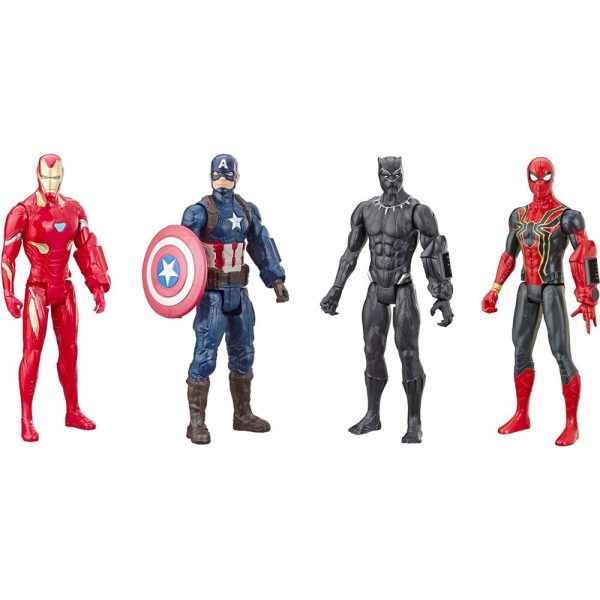 Blister 4 Figuras Titan Hero Series Marvel 30Cm For Discount