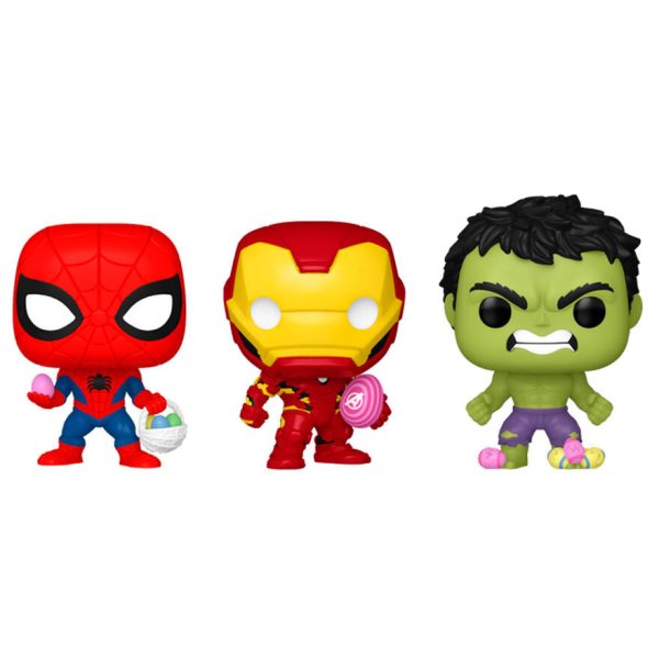 Blister 3 Figuras Pocket Pop Marvel Spiderman Hulk Iron Man Supply