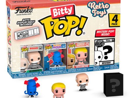 Blister 4 Figuras Bitty Pop Retro Toys Monopoly Online