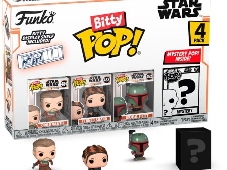 Blister 4 Figuras Bitty Pop Star Wars Mandalorian Marshal Online now