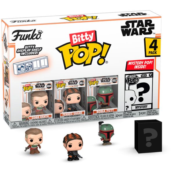 Blister 4 Figuras Bitty Pop Star Wars Mandalorian Marshal Online now