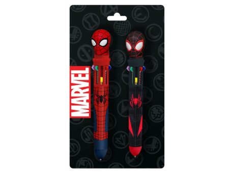 Blister 2 Boligrafos 10 Colores Spiderman Marvel Sale