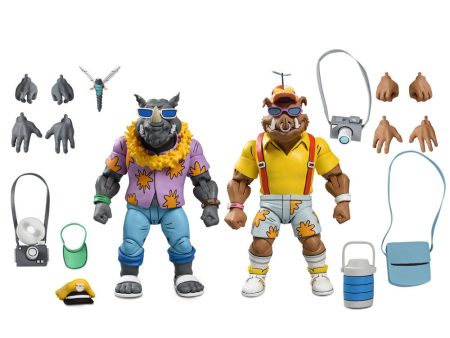 Blister 2 Figuras Vacation Bebop & Rocksteady Teenage Mutant Ninja Tortugas Ninja 18Cm Hot on Sale