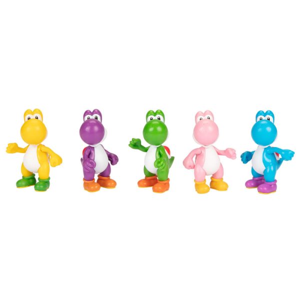 Blister 5 Figuras Yoshi Super Mario Bros 6,5Cm For Sale