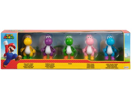 Blister 5 Figuras Yoshi Super Mario Bros 6,5Cm For Sale