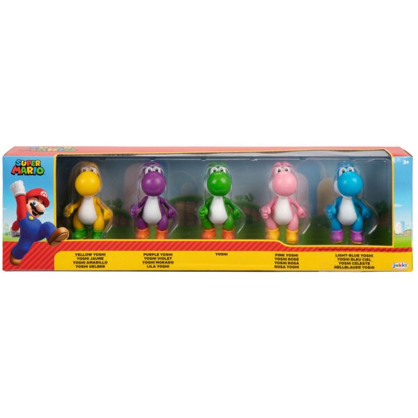 Blister 5 Figuras Yoshi Super Mario Bros 6,5Cm For Sale